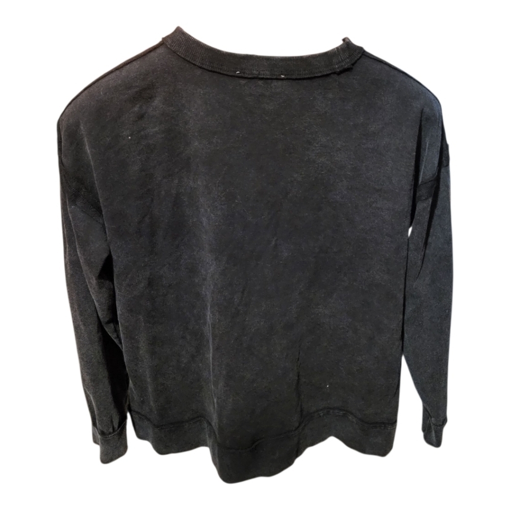 White Birch Football Sequin Long Sleeve Pullover Sweatshirt Size Small - Picture 2 of 5